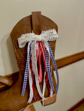 4th of July boot bows