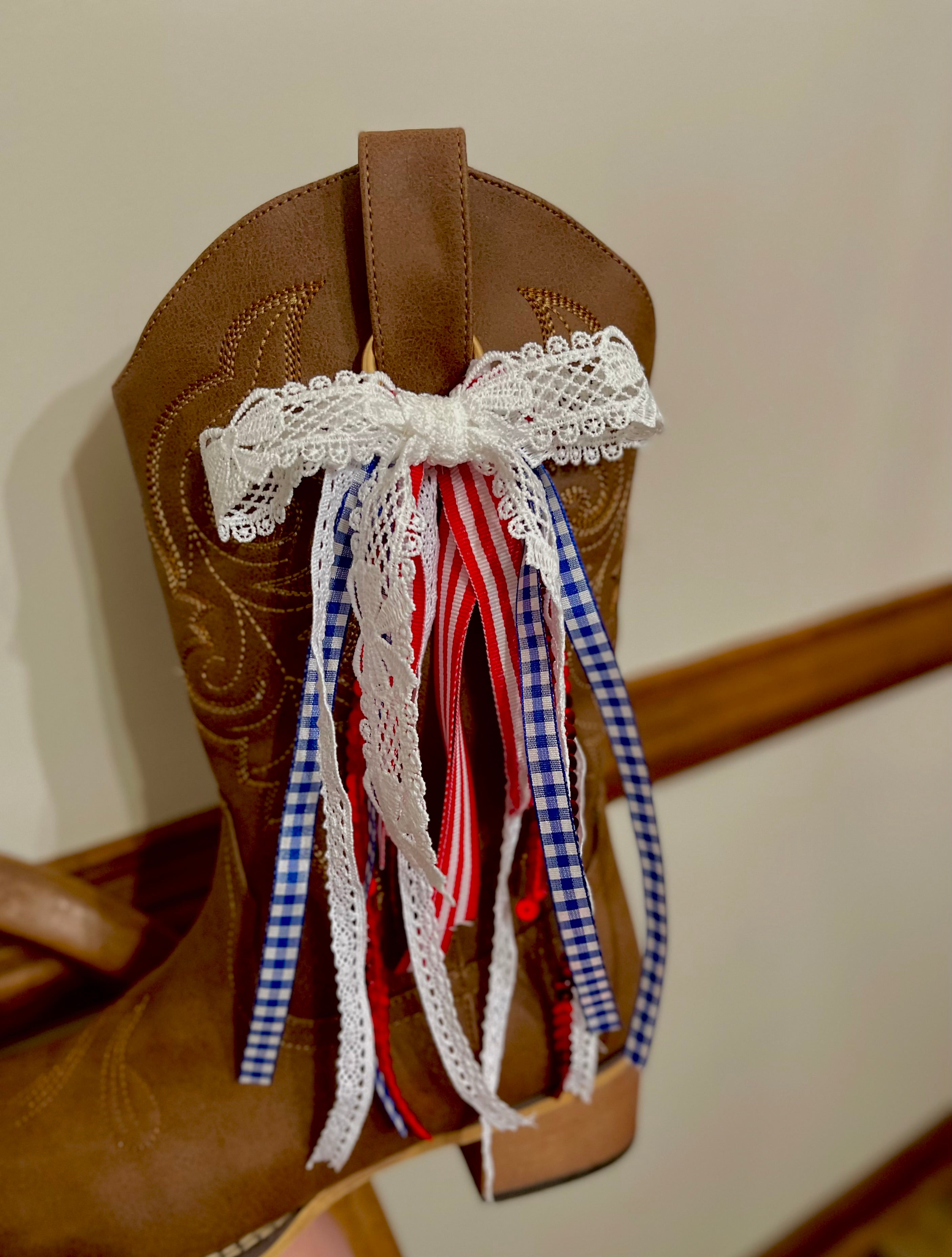 4th of July boot bows