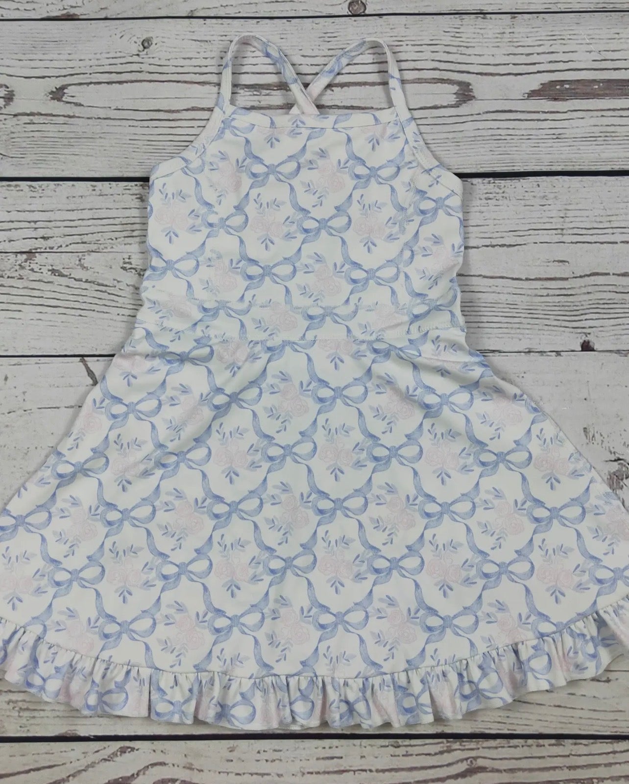 Bow athletic girls dress