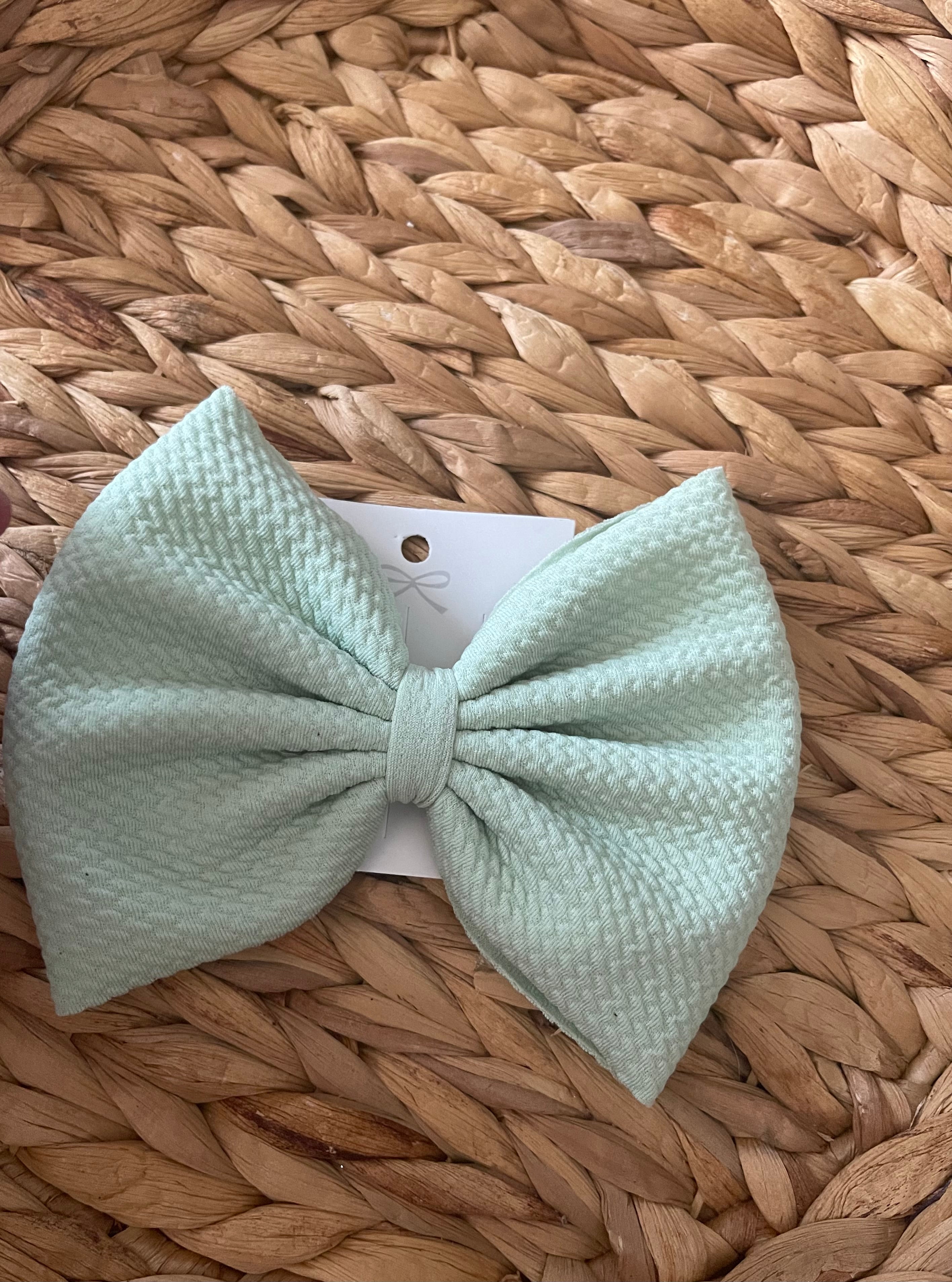 Sage green bow